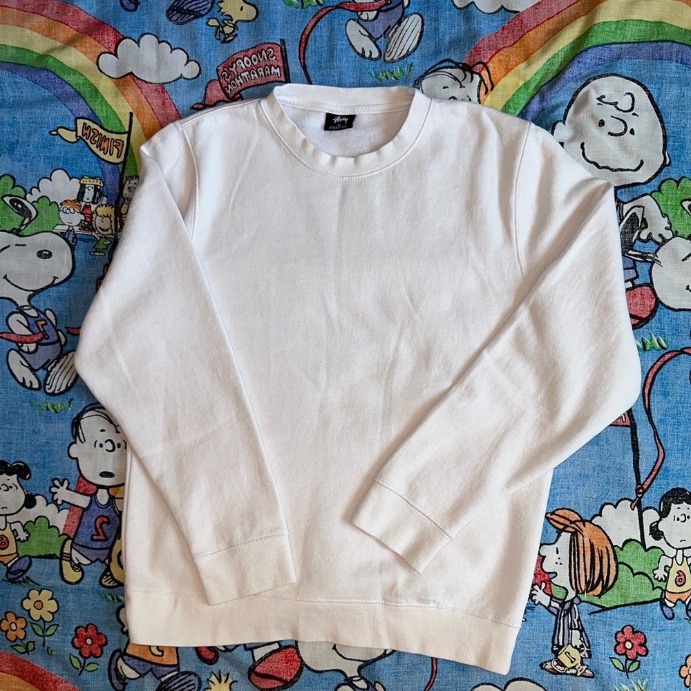 White stussy crewneck